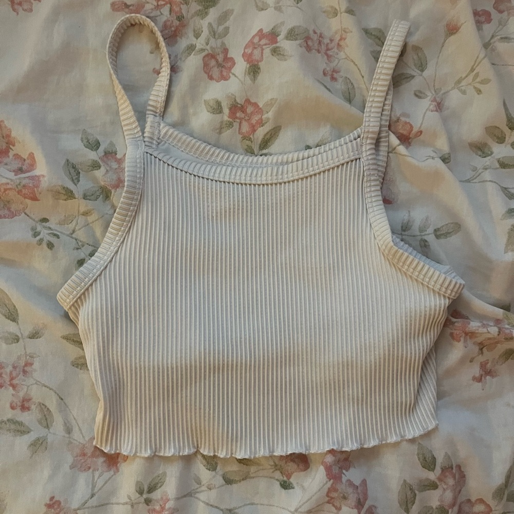 white swimsuit/tank top